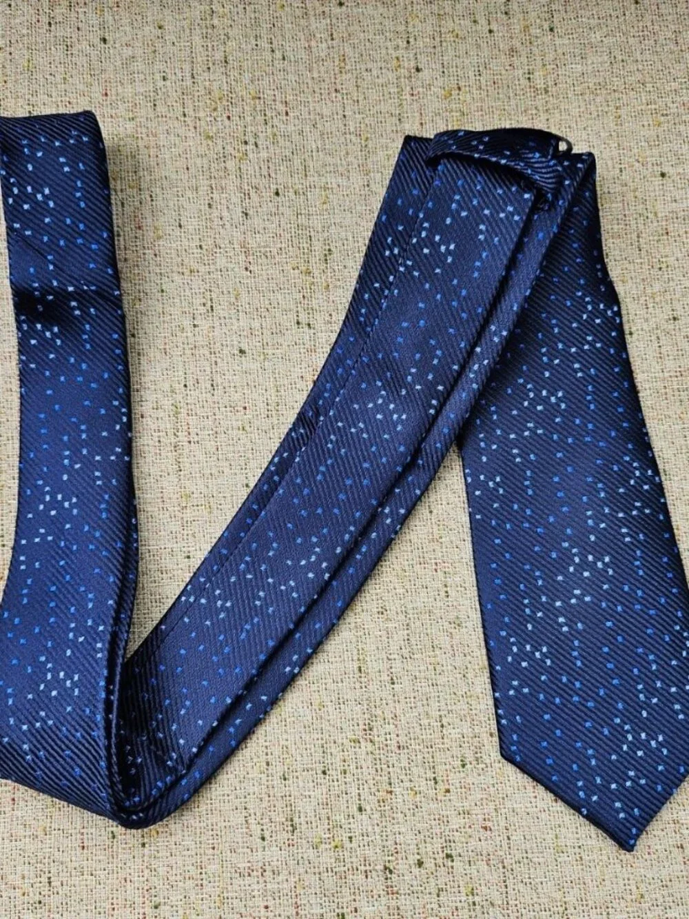 Vannotensa Men Tie Fashion Necktie Dark Blue Classic Tie Polyester Ties New